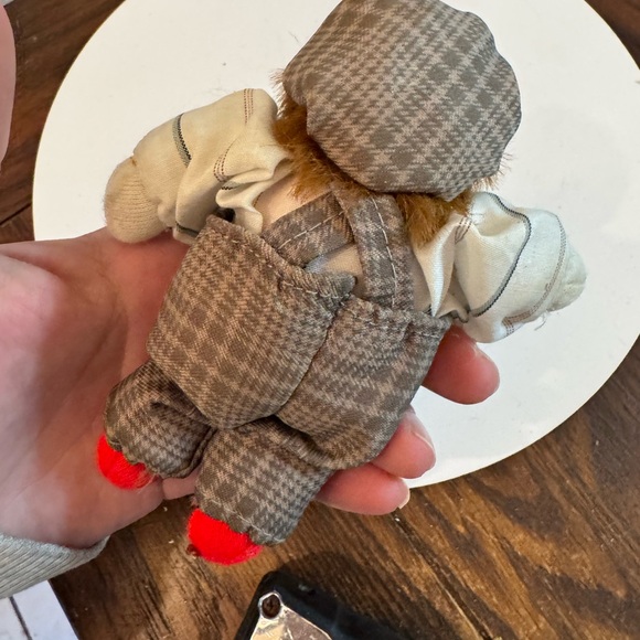 vintage porcelain clown doll with a fabric body. - Picture 3 of 3